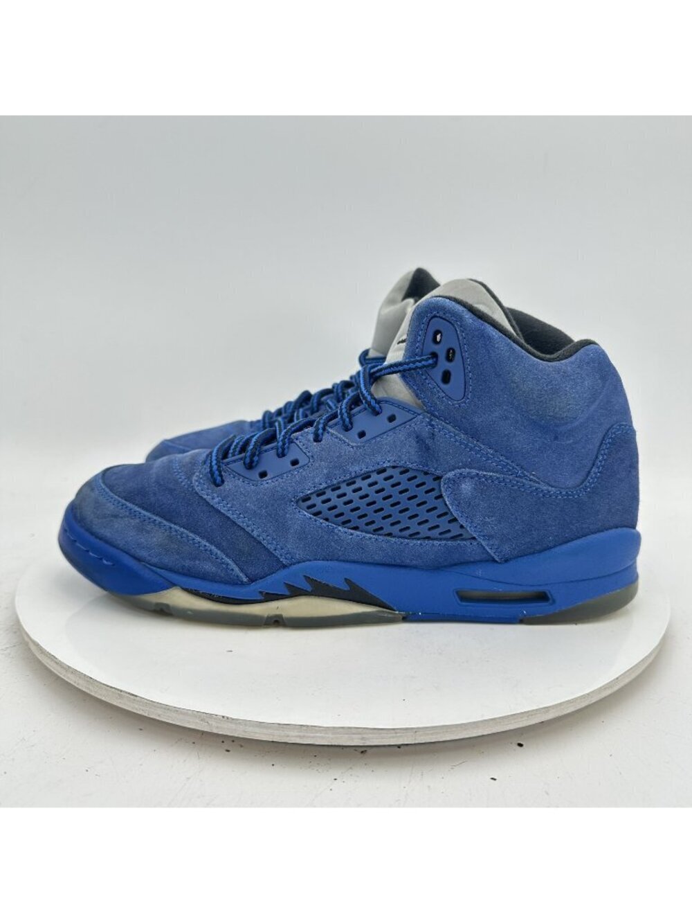 Nike Air Jordan 5 Retro Youth Size 7Y Women 8.5  440888-401 Blue Suede Shoes